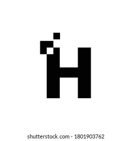 Logo Letter H with square shape vector design.