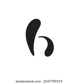 Logo letter H unique design with blank background