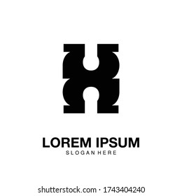 Letra con logotipo H8 u 8H concepto de logotipo sencillo, icono de identidad moderno 