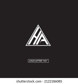 logo letter HA simple elegant,logo HA ,logo desain HA vector