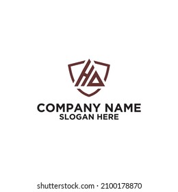 logo letter HD, with a triangle design. abstract logo. modern template