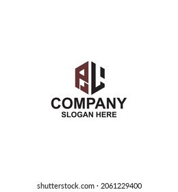 letra de logotipo hexagón el vector premium
