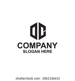 letra de logotipo hexagonal prima de vector