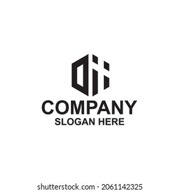 Logo-Brief-Hexagon-Vektorprämie