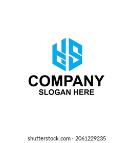 letra de logotipo hexagón prima vectorial