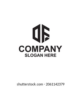 letra de logotipo hexagón de la prima del vector