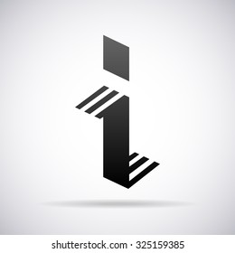 Logo or letter I.