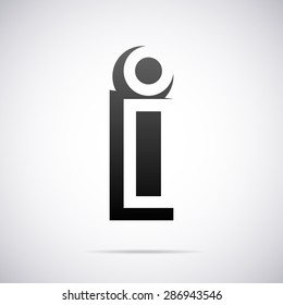 Logo for letter i. Design template
