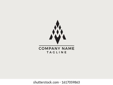 A Logo Letter Icon Creative Minimal Design with Black and White Color in Vector Editable File.