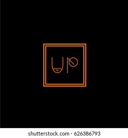 up logo letter initial, Abstract Polygonal Background Logo, design for Corporate Business Identity,flat icon, Alphabet letter