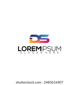 logo letter initial color full vector
