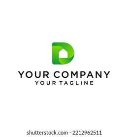 Letra de logotipo inicial D Página inicial