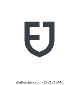 Logo letter initial EJ with blank background