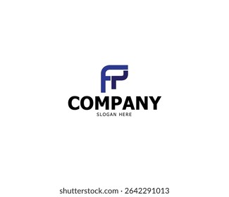 Letra del logotipo inicial F y P para su empresa Vector simple