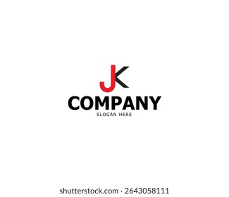 Logo Letter Initial J and K For your Company Simple Vector