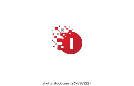 Yo logo. Te escribo. Letra inicial I enlazado círculo y punto logo