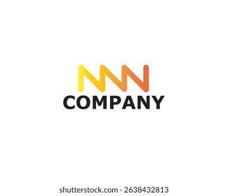 Logo Letter Initial N M For your Company Simple Vector