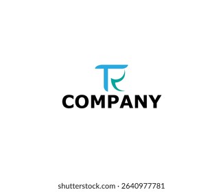 Logo Letter Initial T R For your Company Simple Vector