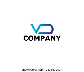 Logo Letter Initial V D For your Company Simple Vector