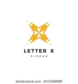 Letra de logotipo X inicial para empresas