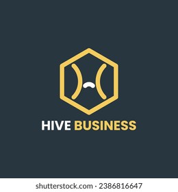 Logo de una letra dentro de un hexágono.