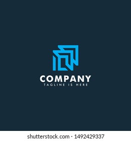 Logo Letter IQ Arrow, Concept Letter I + Q + Icon Arrows.