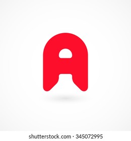 Logo A letter. Isolated on white background. Vector illustration, eps 10.