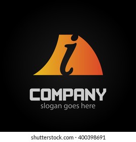 Logo i letter. Isolated on white background. Vector illustration, eps 10
