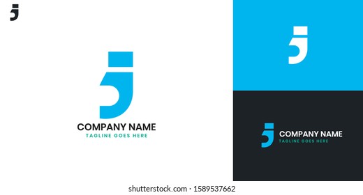 Logo Letter J - All elements on this template are editable with vector software.