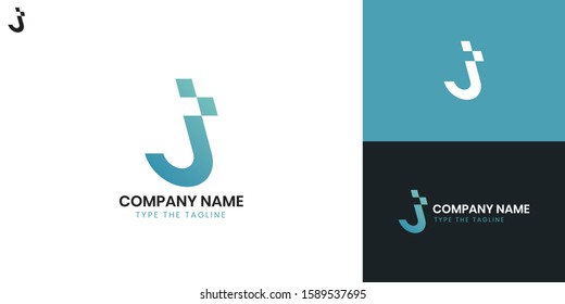 Logo Letter J - All elements on this template are editable with vector software.