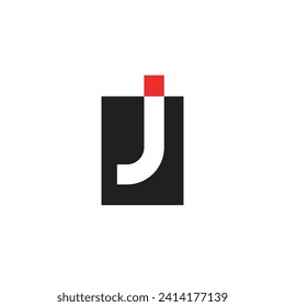 Logo letter J and I with blank background