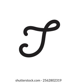 Logo letter J premium luxury elegant unique design with blank background