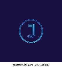 IT logo letter J tech company digital logo