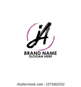 logo letter ja vector design modern