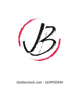 logo letter jb with circle vector design