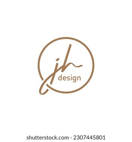Logo Letter Jh design simple minimalist