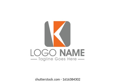 logo letter k abstract square geometric