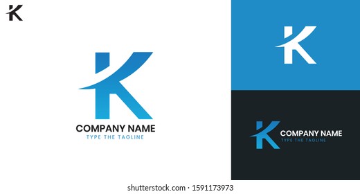 Logo Letter K - All elements on this template are editable with vector software.