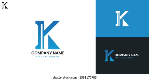 Logo Letter K - All elements on this template are editable with vector software.