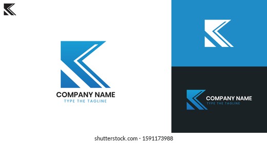 Logo Letter K - All elements on this template are editable with vector software.