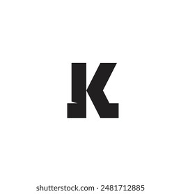 Logo letter K design simple elegant with blank background