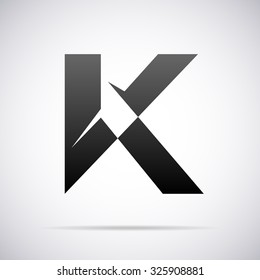 Logo for letter K. Design template
