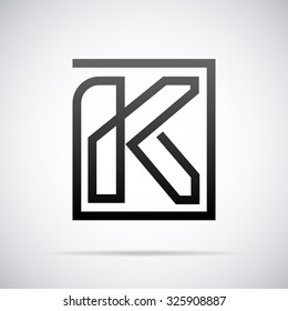 Logo for letter K. Design template