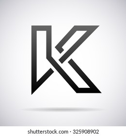 Logo for letter K. Design template