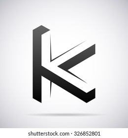 Logo for letter K. Design template