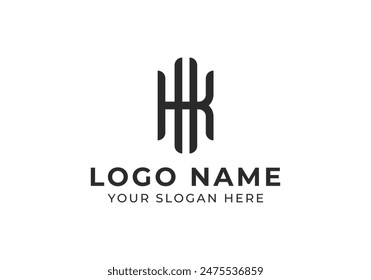 logo letter K H. logo modern, minimalist and simple. Editable file