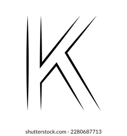 Letra de logotipo k, emblema k del logotipo del alfabeto del eje de iconos
