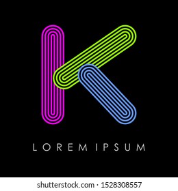 Logo with Letter K. Modern Design