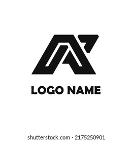 logo letter A and K. Monogram logo design triangular concept, luxury, simple.