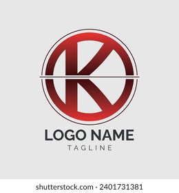 Logo with a letter K for tailor or clothing company